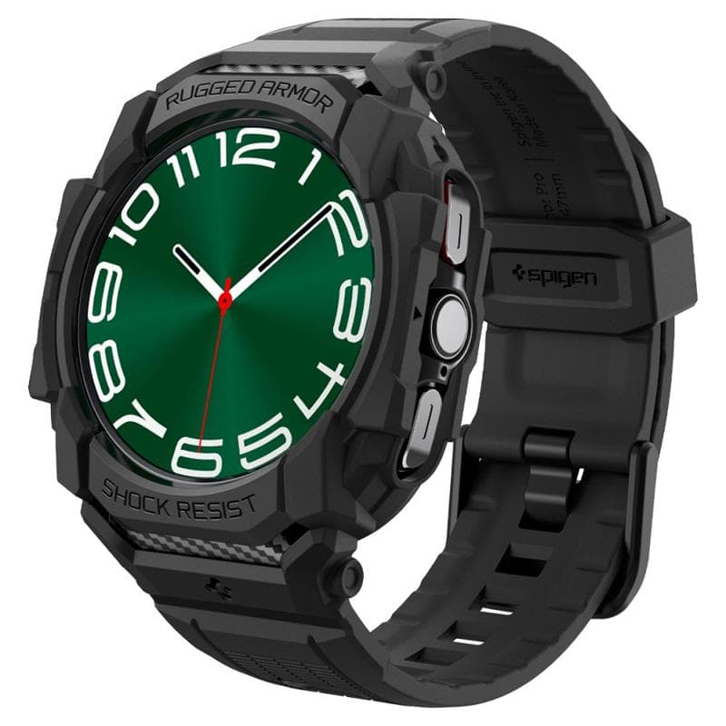 Spigen Rugged Armor Pro - Strap + Case for Samsung Galaxy Watch Ultra 47 mm (2025/2024) (Matte Black)