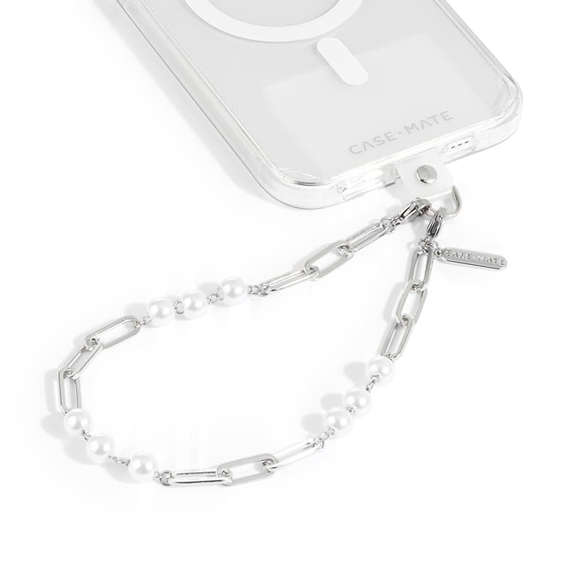 Case-Mate Link Chain Phone Wristlet - Universal lanyard (Silver Pearl) 1