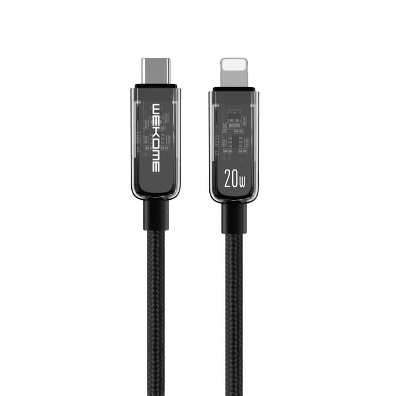 WEKOME WDC-181 Vanguard Series - USB-C to Lightning Super Fast Charging PD 20W connection cable 1 m (Black)