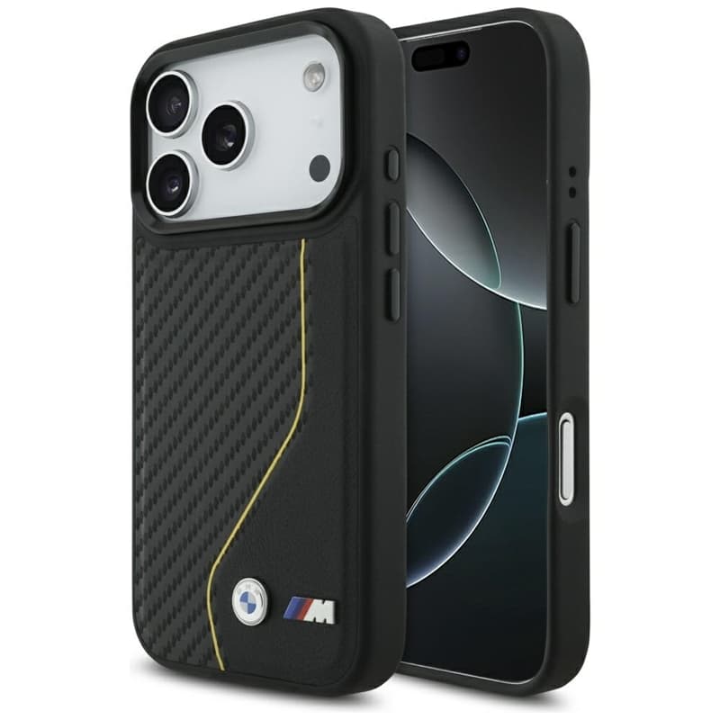 BMW M Carbon Line & Logo MagSafe - Case iPhone 17 Pro (yellow) 1