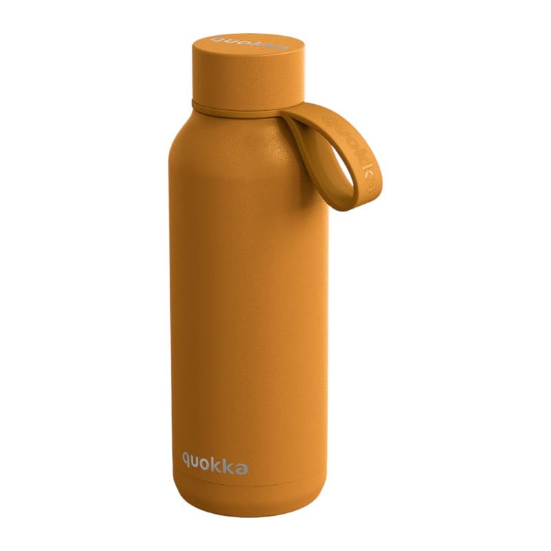 Quokka Solid With Strap - 510ml Stainless Steel Thermos Bottle with Strap (Mustard) 1