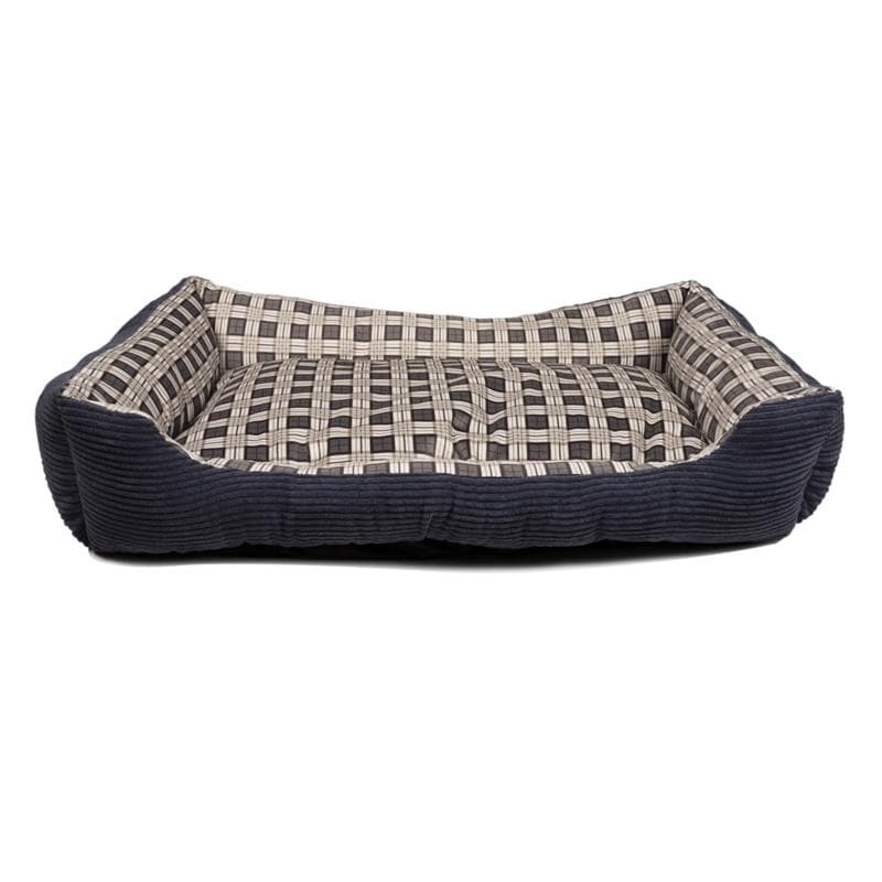 Soft bed sofa for a dog 90 x 70 x 20 cm, size XL (navy blue) 1