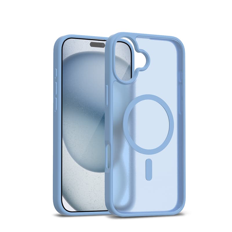 Crong Hybrid Matte Magnetic - MagSafe iPhone 17 Case (Blue) 1