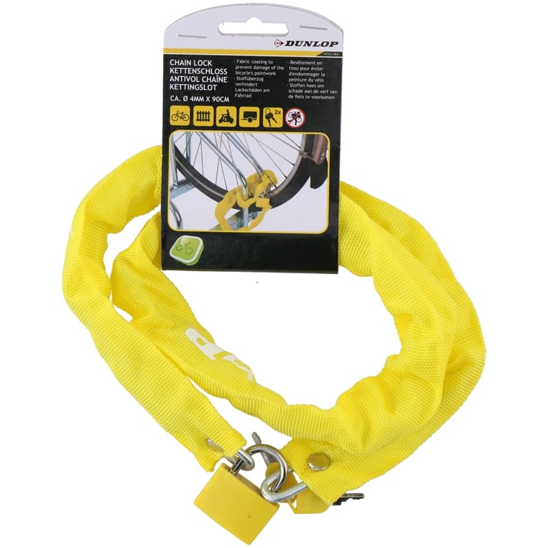 Dunlop - Anti-theft bicycle lock 90 cm (Yellow) 1