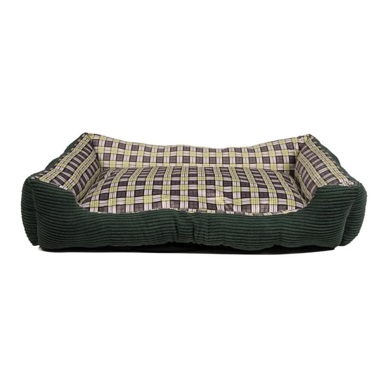 Soft bed sofa for a dog 90 x 70 x 20 cm, size XL (green) 1