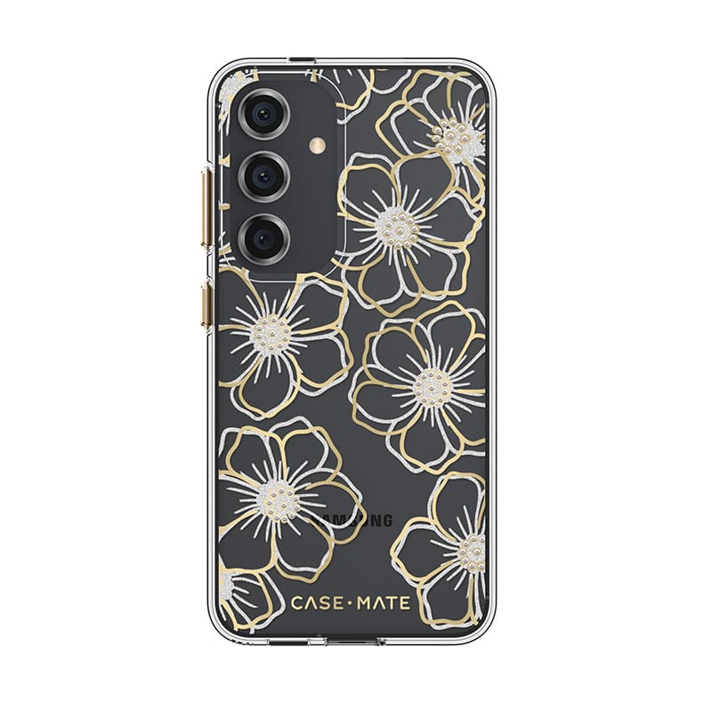Case-Mate Floral Gems - Case for Samsung Galaxy S24 (Gold) 1