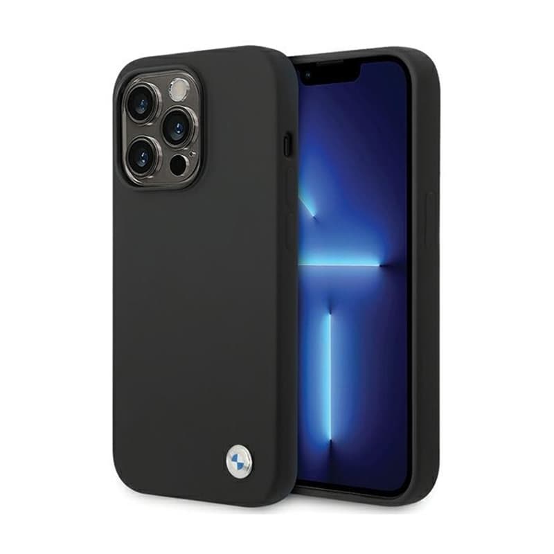 BMW Silicone Metal Logo - Case for iPhone 15 Pro Max (Black) 1