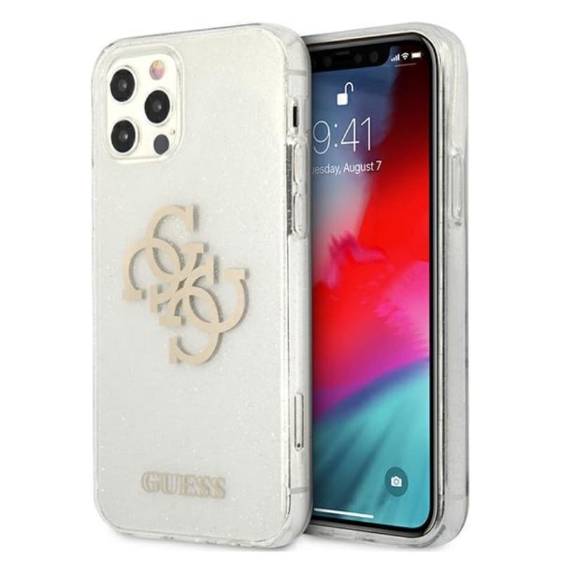 Guess Glitter 4G Big Logo - Case for iPhone 12 Pro Max (Transparent) 1