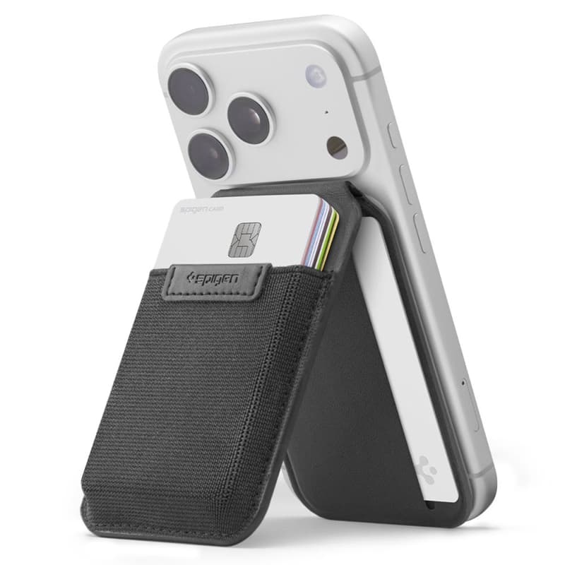 Spigen Slim Fold S314-4 MagSafe - Magnetic Wallet with Stand Function (Black) 1