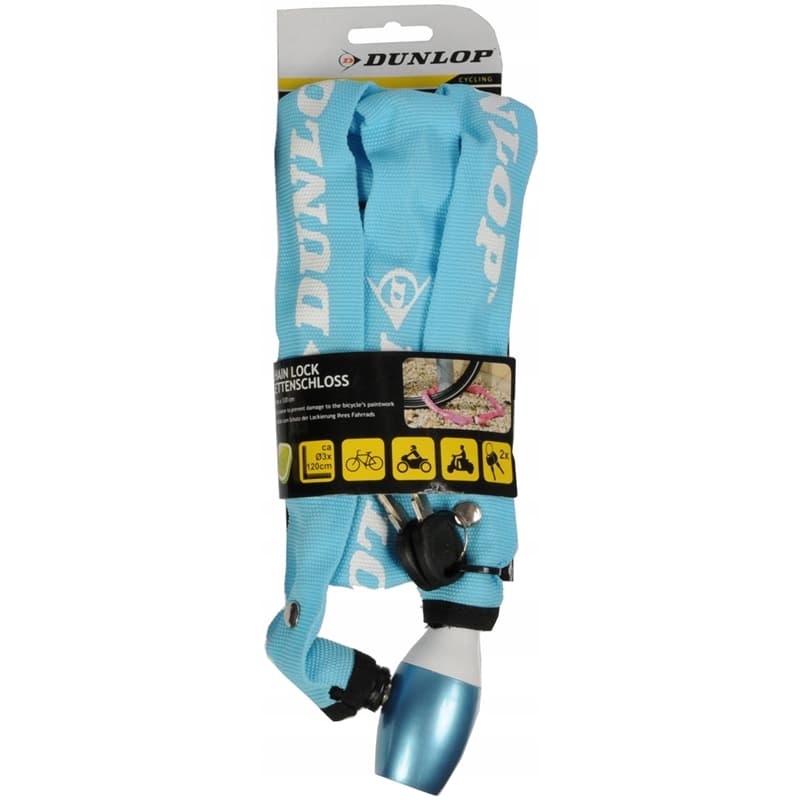 Dunlop - Bicycle Lock with Chain Lock 120cm (Blue) 1