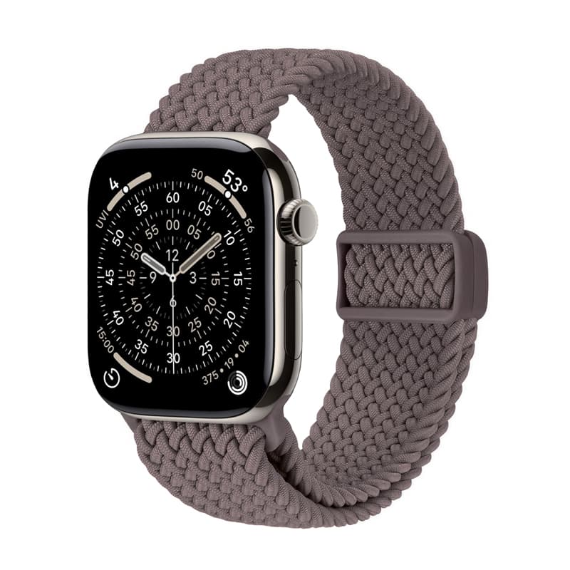 Crong Wave Band - Braided Strap for Apple Watch 44/45/46/49 mm (Brown)