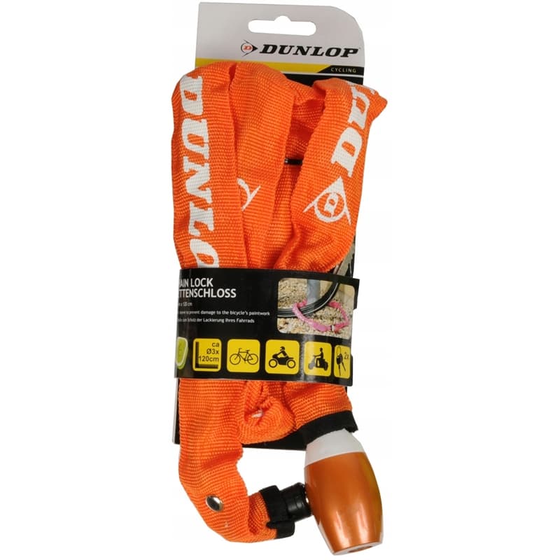 Dunlop - Bike Chain Lock 120cm (Orange) 1