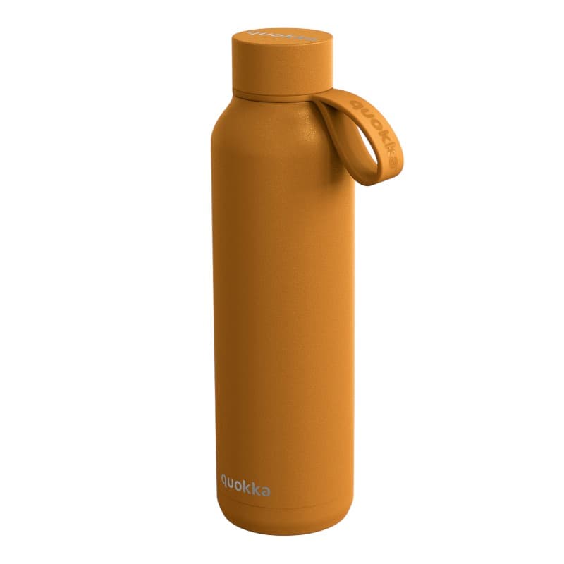 Quokka Solid With Strap - 630 ml Stainless Steel Thermos Bottle with Strap (Mustard) 1