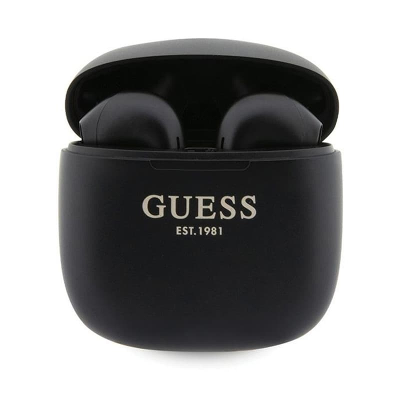 Guess True Wireless Script Logo BT5.3 - TWS headphones + charging case (black) 1