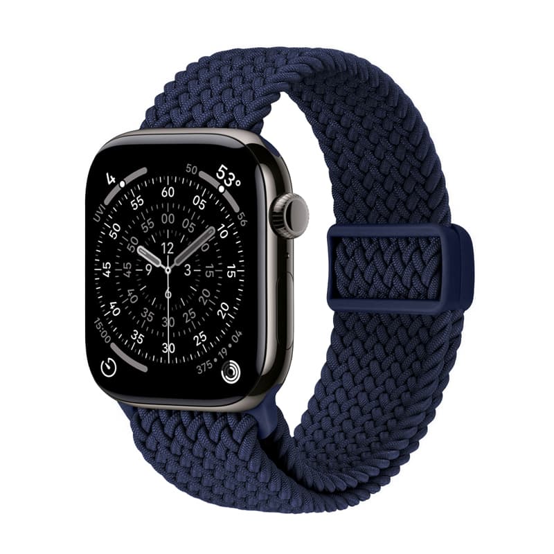 Crong Wave Band - Braided strap for Apple Watch 44/45/46/49 mm (navy blue)