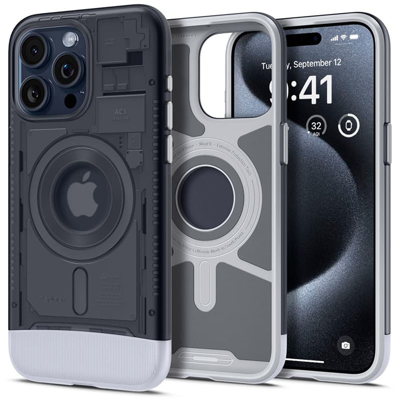 Spigen Classic C1 MagSafe - Case for iPhone 15 Pro Max (Graphite) 1