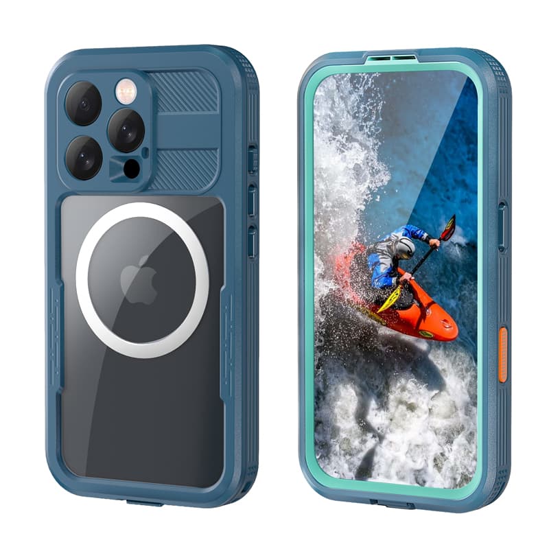 Crong Seal Cover - IP68 Waterproof Case for iPhone 16 Pro (Marine) 1