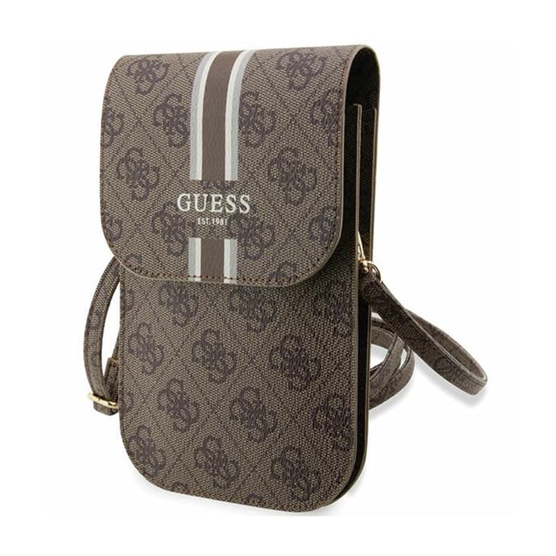 Guess 4G Stripes - Crossbody phone bag (brown) 1