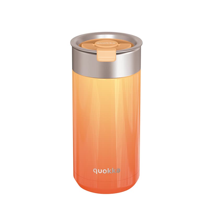 Quokka Boost Coffee Tumbler - Stainless Steel Thermal Mug with Infuser 400ml (Apricot Orange) 1