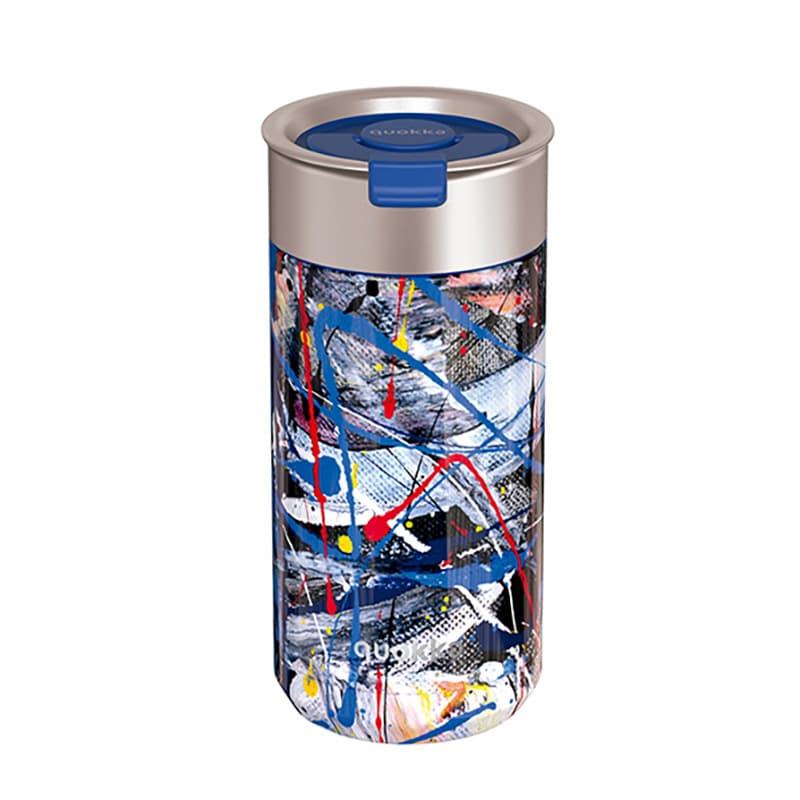 Quokka Boost Coffee Tumbler - Stainless Steel Thermal Mug with Infuser 400ml (Abstract) 1