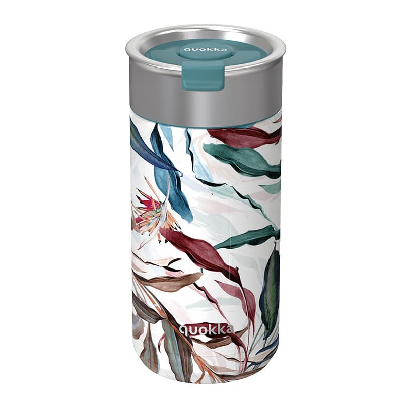 Quokka Boost Coffee Tumbler - Stainless Steel Thermal Mug with Infuser 400 ml (Bouquet) 1