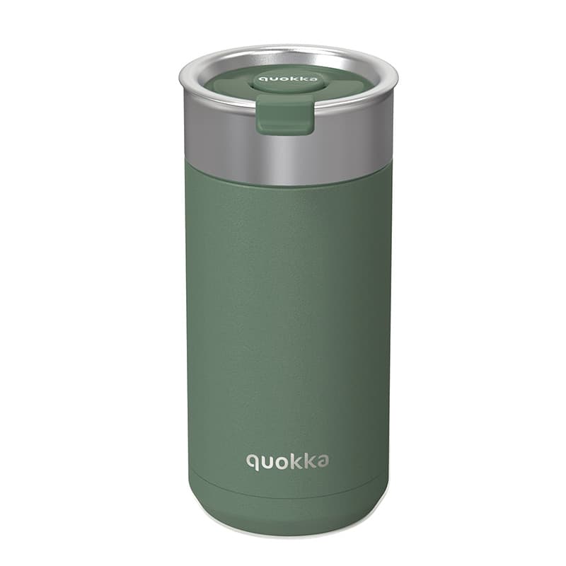 Quokka Boost Coffee Tumbler - Stainless Steel Thermal Mug with Infuser 400ml (Pine) 1
