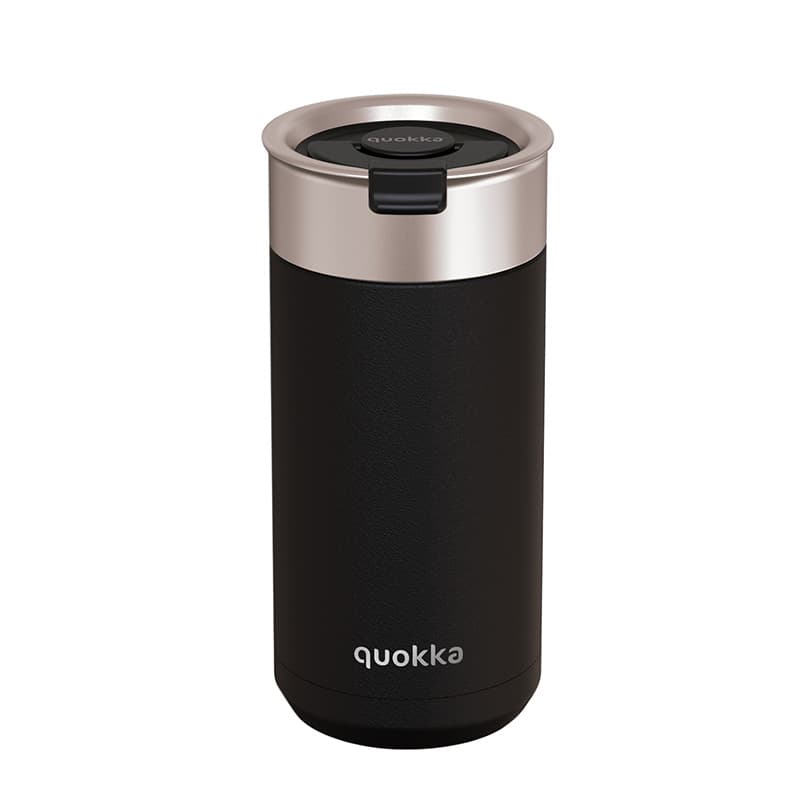Quokka Boost Coffee Tumbler - Stainless Steel Thermal Mug with Infuser 400ml (Carbon Black) 1