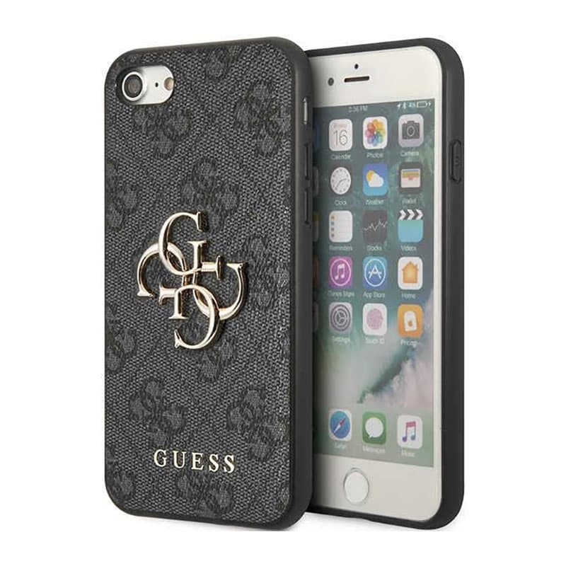 Guess 4G Big Metal Logo - Case for iPhone SE (2022/2020) / 8 / 7 (Grey) 1