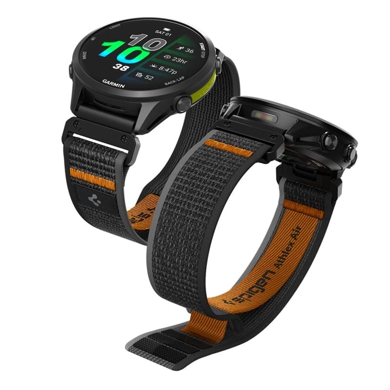 Spigen Athlex Air - Garmin QuickFit Strap 22 mm (Active Black / Orange) 1