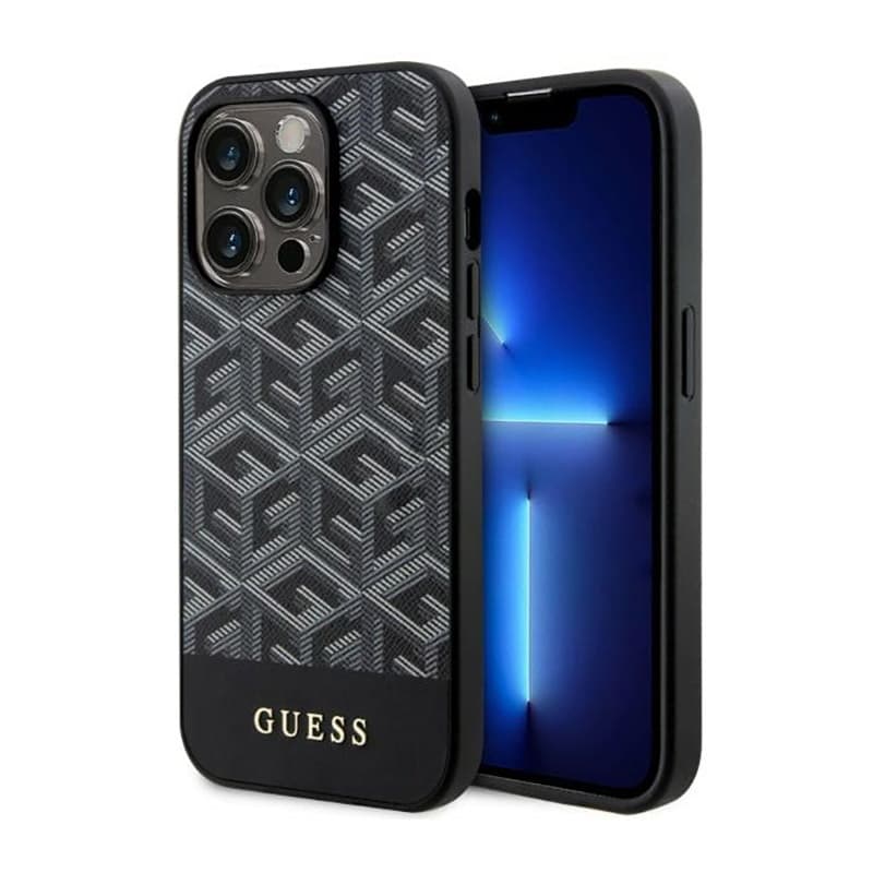 Guess GCube Stripes MagSafe - Case for iPhone 14 Pro (Black) 1