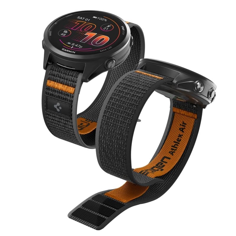 Spigen Athlex Air - Garmin QuickRelease Strap 22 mm (Active Black / Orange) 1