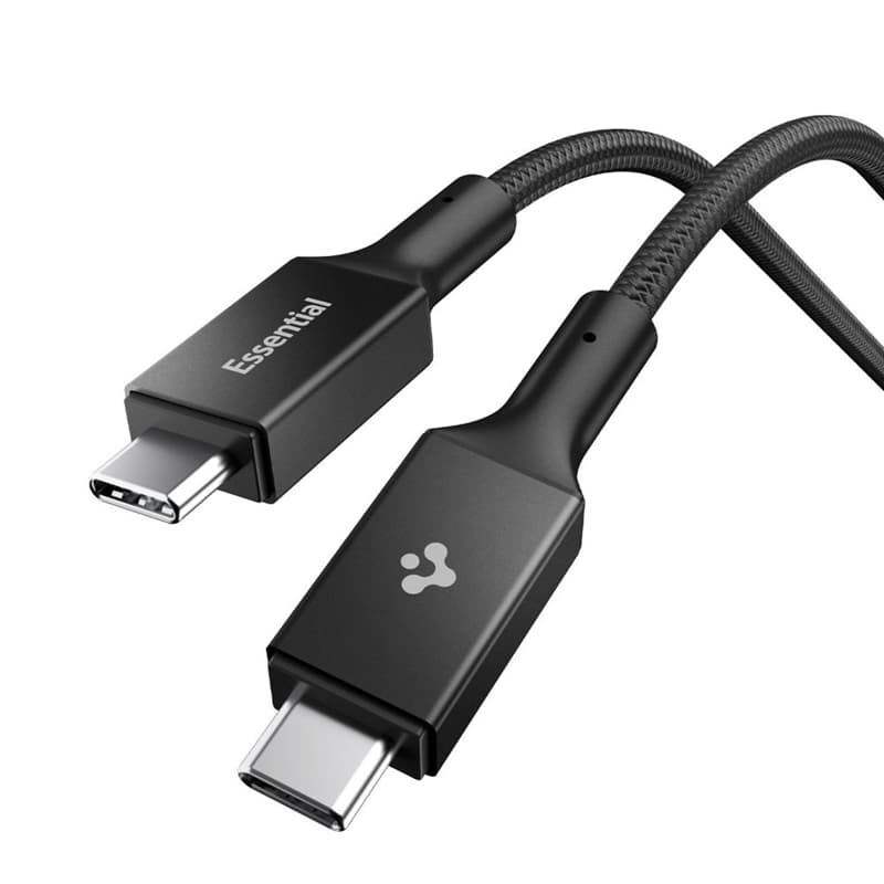 Spigen EB10010CC Essential - USB-C to USB-C PD Cable 100W 1m (Black) 1