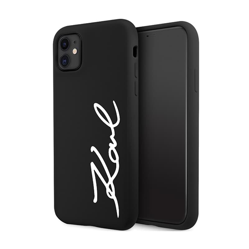 Karl Lagerfeld Silicone Signature - Case for iPhone 11 (Black) 1
