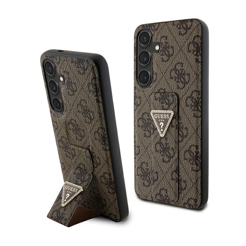 Guess Grip Stand 4G Triangle Strass Logo - Case Samsung Galaxy S24 (Brown) 1