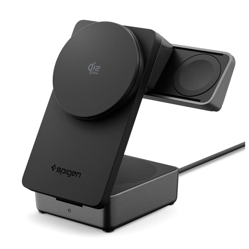 Spigen EF323MQ Essential - MagSafe 3-in-1 Wireless Charger for iPhone, AirPods and Apple Watch 25W Qi 2.2 (Black) 1