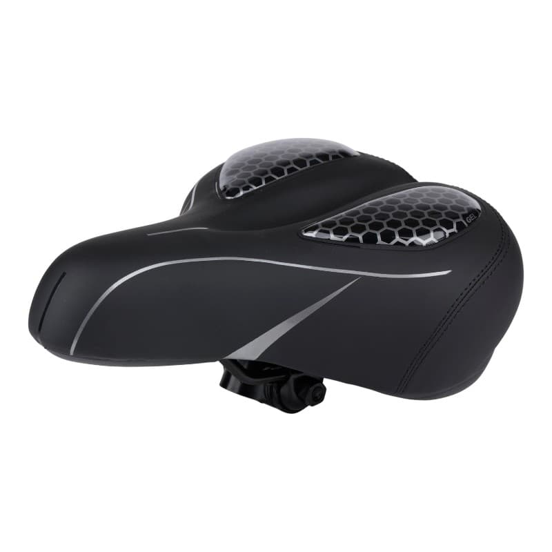 Dunlop - Gel bicycle saddle, ergonomic, wide, tourist/city, 21x27x11 cm 1
